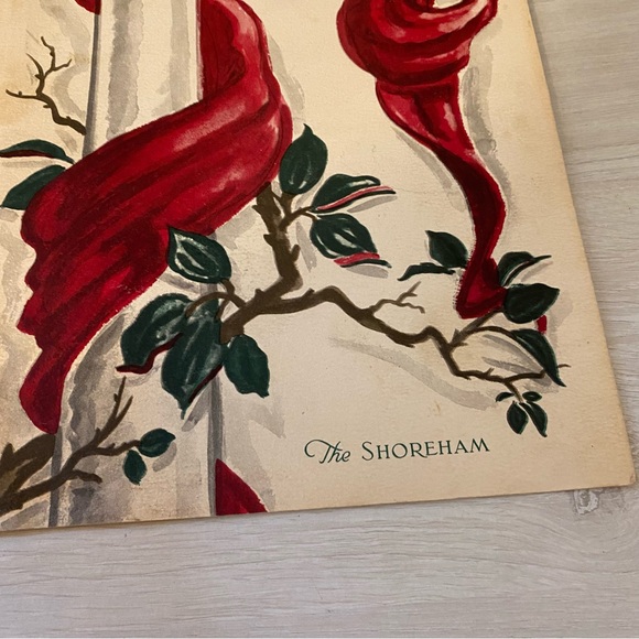 The Shoreham’s Palladian Room Menu Washington DC Vintage 1940-1950 Acceptable - Picture 3 of 9